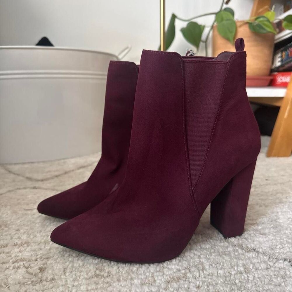 Charlotte Russe Women's Burgundy Ankle Boots